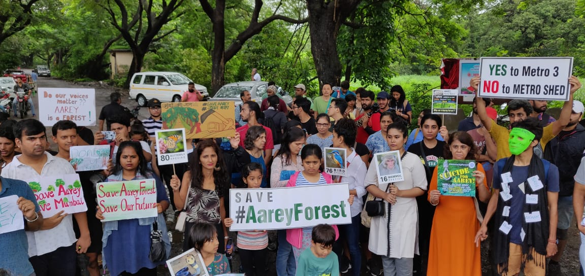 We strike for our lungs #Aarey!